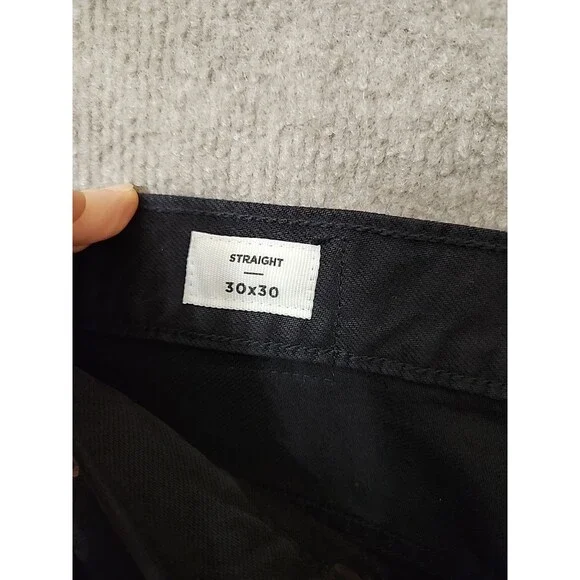 PacSun Straight Leg Jeans Mens 30x30 Black Button Fly Cotton Non Stretch NEW - Picture 8 of 10